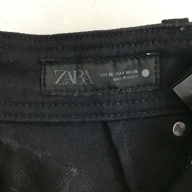 ザラ ZARA パンツ デニム、ジーンズ 36 無地 黒 / ブラック / black レディース USED 古着 中古 10160852