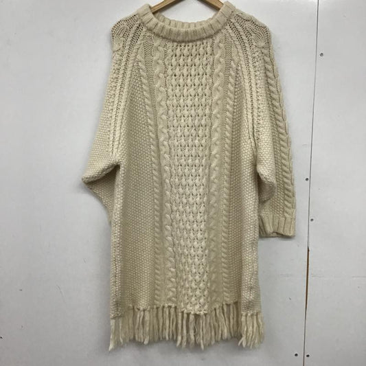 ジーナシス JEANASIS ニット、セーター 長袖 JS070929MC FREE 無地 白 / ホワイト / white レディース USED 古着 中古 10160854