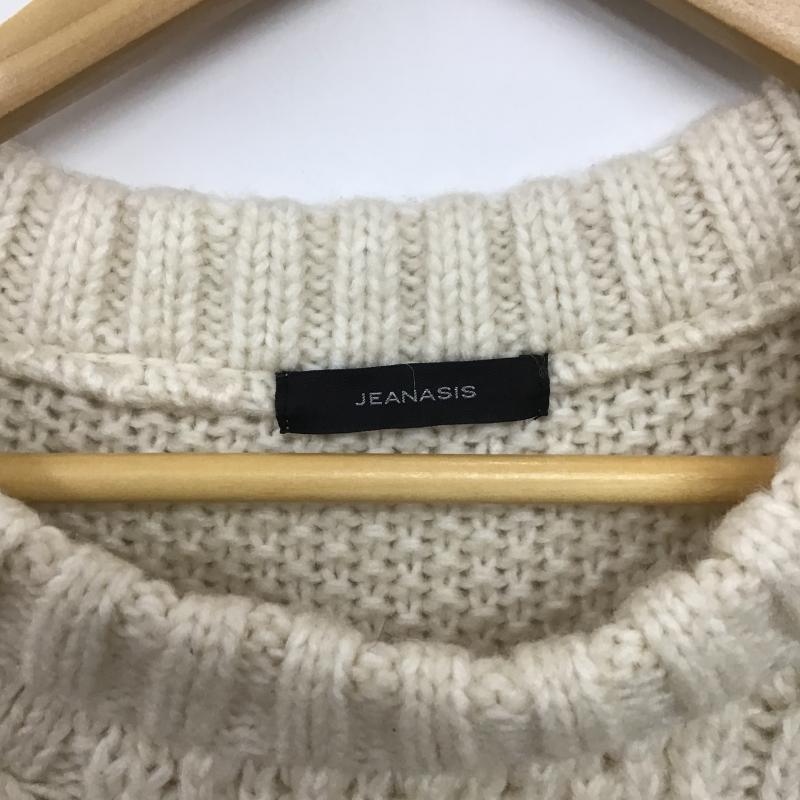 ジーナシス JEANASIS ニット、セーター 長袖 JS070929MC FREE 無地 白 / ホワイト / white レディース USED 古着 中古 10160854