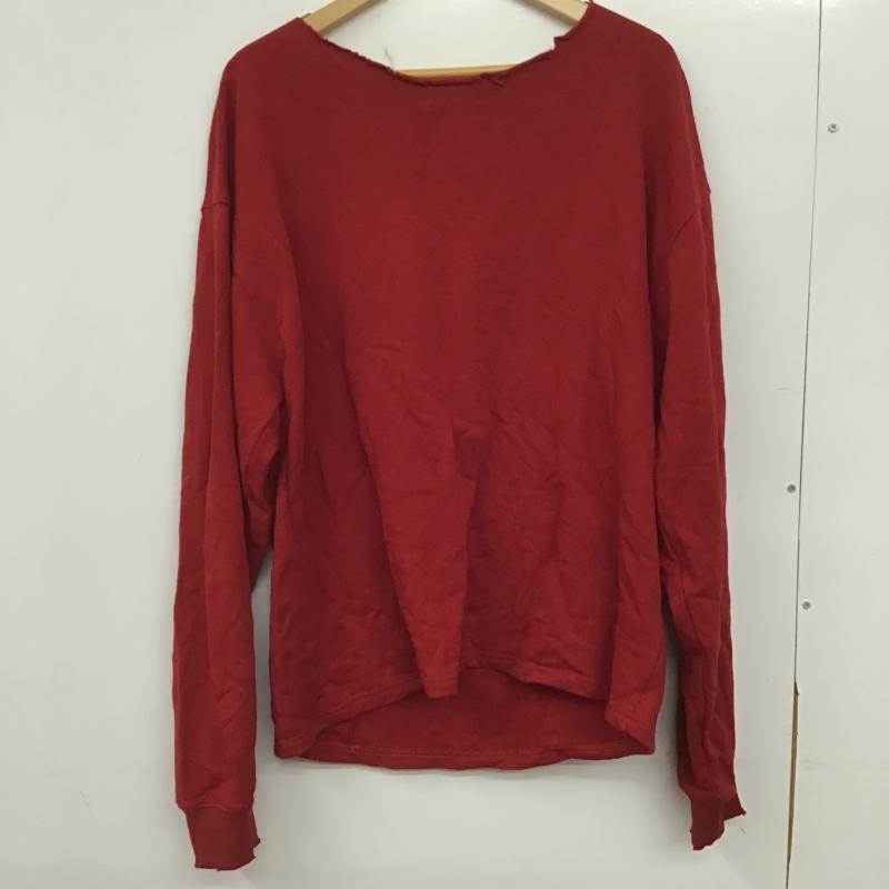 アクレント ACLENT トレーナー 長袖 12512-115381 カットオフワンショルダールーズスウェット FREE 無地 赤 / レッド / red レディース USED 古着 中古 10160856