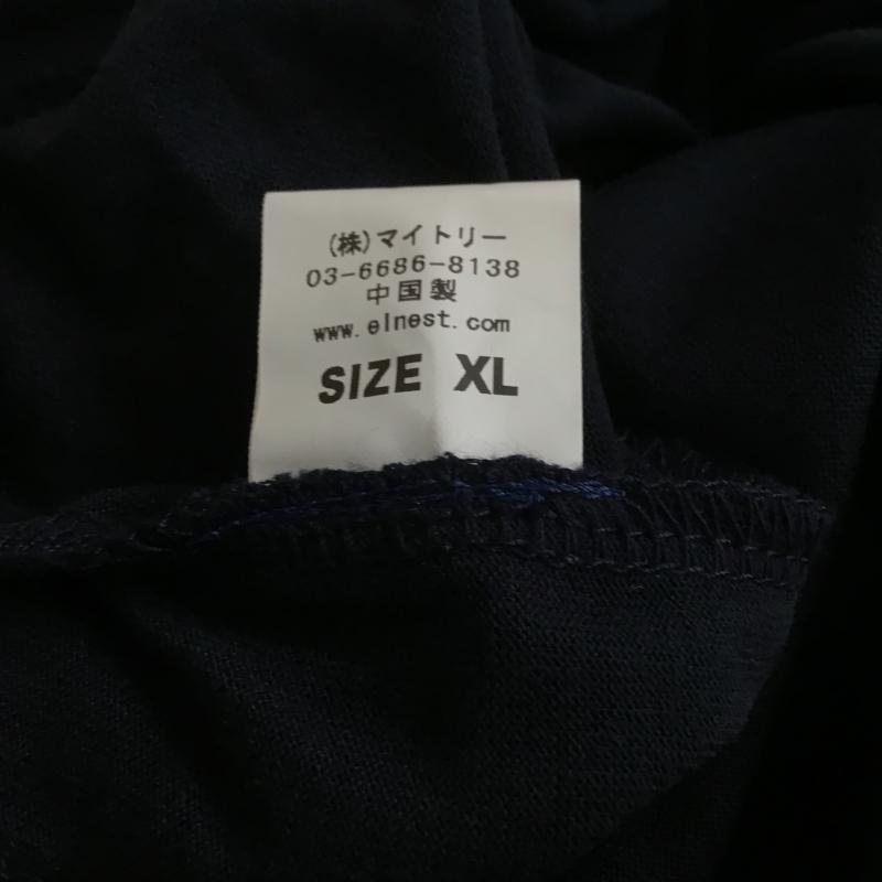 エルネストクリエイティブアクティビティ ELNEST CREATIVE ACTIVITY Tシャツ 半袖 半袖カットソー プリントTシャツ クルーネックカットソー XL ロゴ、文字 紺 / ネイビー / navy メンズ USED 古着 中古 10160858