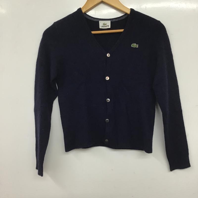 ラコステ LACOSTE カーディガン 長袖 3 無地 紺 / ネイビー / navy レディース USED 古着 中古 10160859