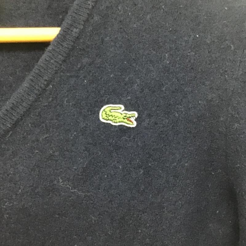 ラコステ LACOSTE カーディガン 長袖 3 無地 紺 / ネイビー / navy レディース USED 古着 中古 10160859