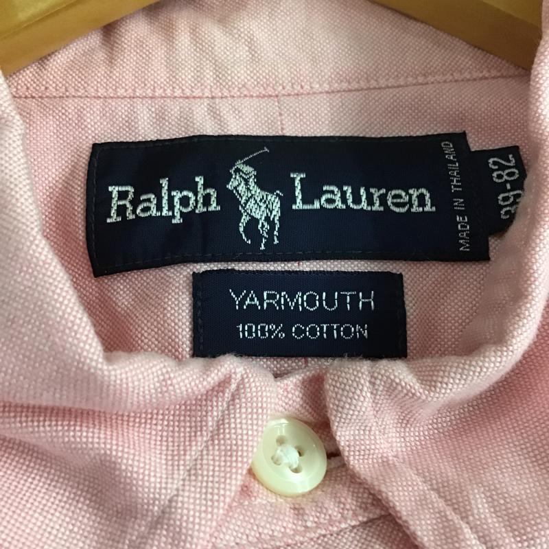 ラルフローレン RALPHLAUREN シャツ、ブラウス 長袖 長袖シャツ 刺繍シャツ カラーシャツ ボタンダウンシャツ ロゴ、文字 桃 / ピンク / pink メンズ USED 古着 中古 10160860