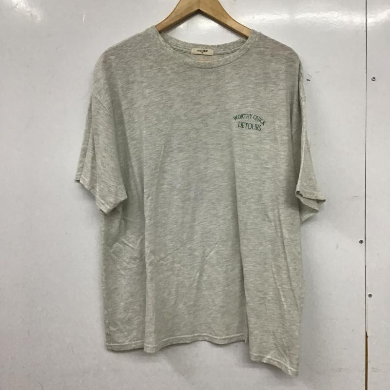 スタディオクリップ studio CLIP Tシャツ 半袖 FREE ロゴ、文字 X プリント 灰 / グレー / gray レディース USED 古着 中古 10160865
