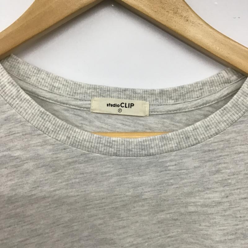 スタディオクリップ studio CLIP Tシャツ 半袖 FREE ロゴ、文字 X プリント 灰 / グレー / gray レディース USED 古着 中古 10160865