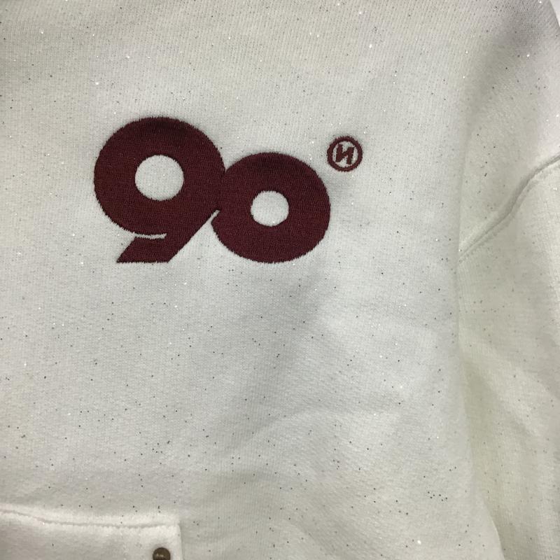 ナインティナインティ 9090 パーカー 長袖 M ロゴ、文字 白 / ホワイト / white レディース USED 古着 中古 10160869