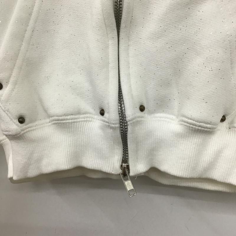 ナインティナインティ 9090 パーカー 長袖 M ロゴ、文字 白 / ホワイト / white レディース USED 古着 中古 10160869