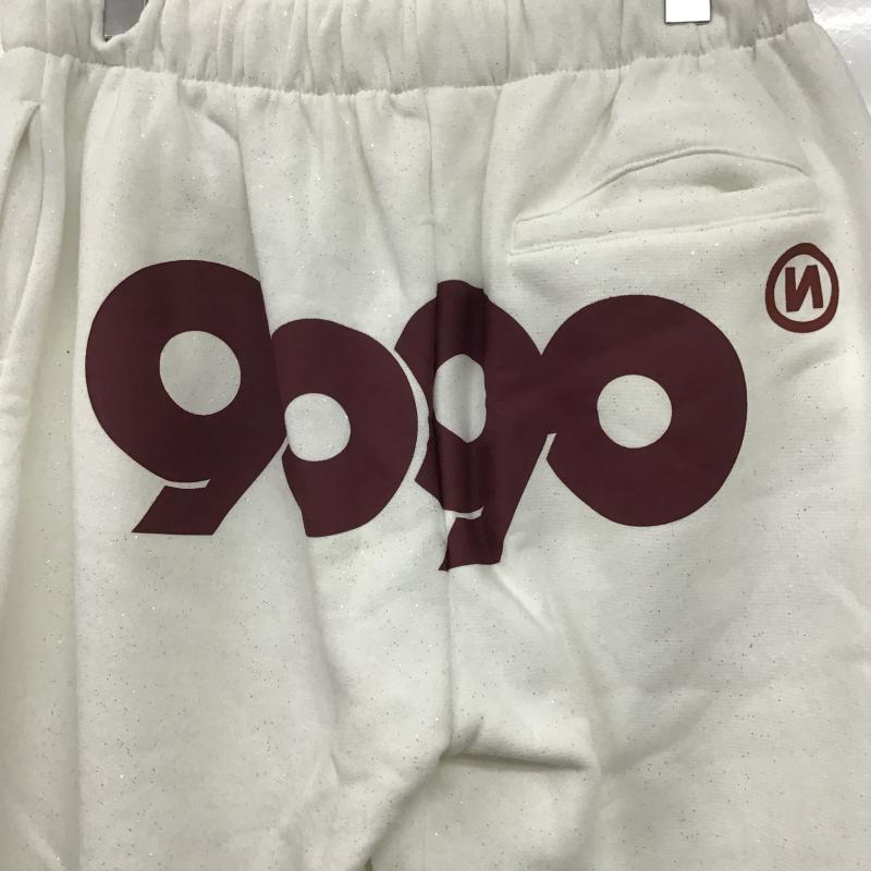 ナインティナインティ 9090 パンツ ワークパンツ、ペインターパンツ スウェットパンツ M ロゴ、文字 X プリント 白 / ホワイト / white レディース USED 古着 中古 10160871