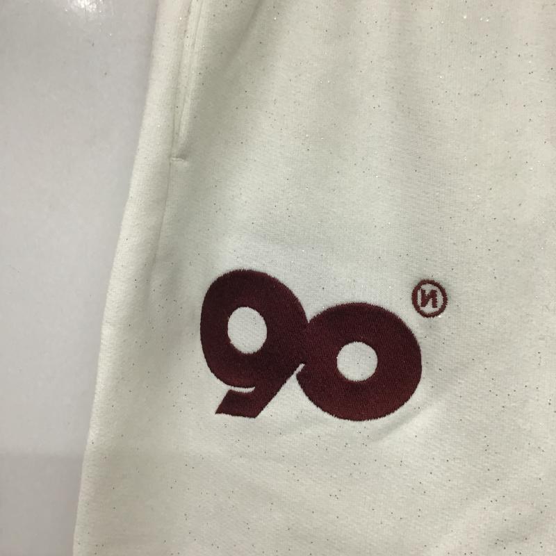 ナインティナインティ 9090 パンツ ワークパンツ、ペインターパンツ スウェットパンツ M ロゴ、文字 X プリント 白 / ホワイト / white レディース USED 古着 中古 10160871