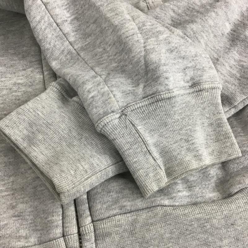 アディダス adidas パーカー 長袖 ジップアップパーカー 長袖パーカー カジュアルジャケット M ロゴ、文字 灰 / グレー / gray メンズ USED 古着 中古 10160879