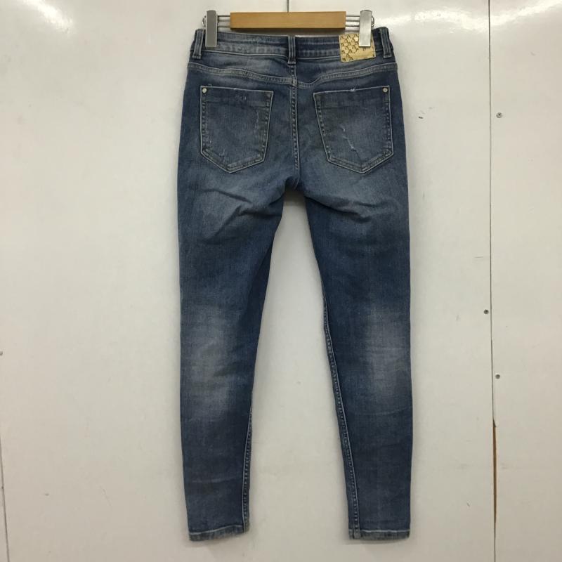 ザラ ZARA パンツ デニム、ジーンズ 34 無地 水色 / ライトブルー / レディース USED 古着 中古 10160885