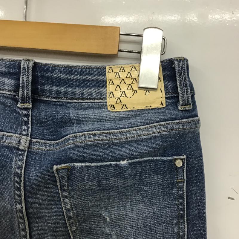 ザラ ZARA パンツ デニム、ジーンズ 34 無地 水色 / ライトブルー / レディース USED 古着 中古 10160885