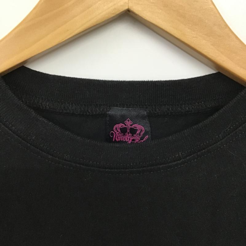 ナインティナインティ 9090 Tシャツ 半袖 M プリント 黒 / ブラック / black レディース USED 古着 中古 10160887