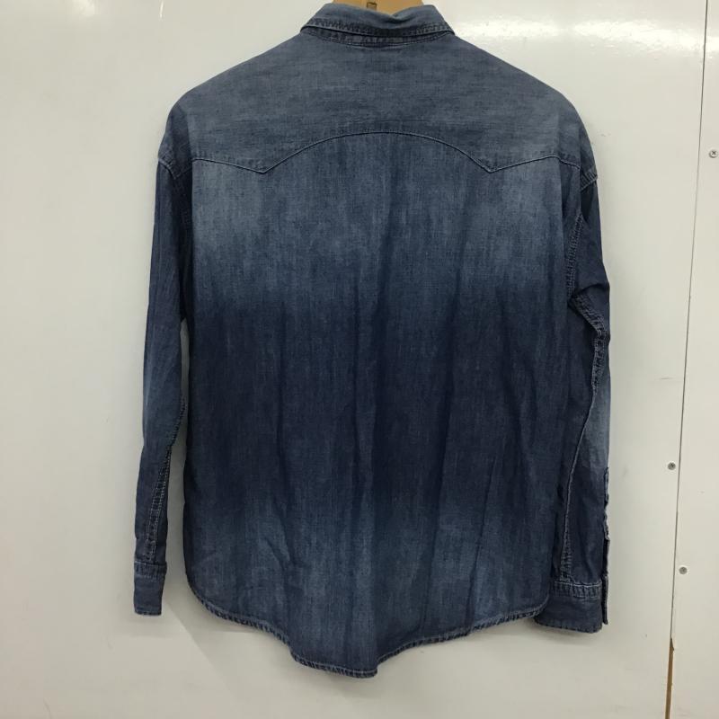 ニコアンド niko and... シャツ、ブラウス 長袖 無地 青 / ブルー / blue レディース USED 古着 中古 10160889