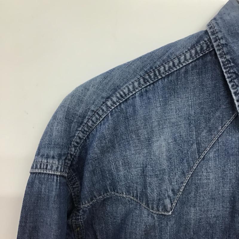 ニコアンド niko and... シャツ、ブラウス 長袖 無地 青 / ブルー / blue レディース USED 古着 中古 10160889