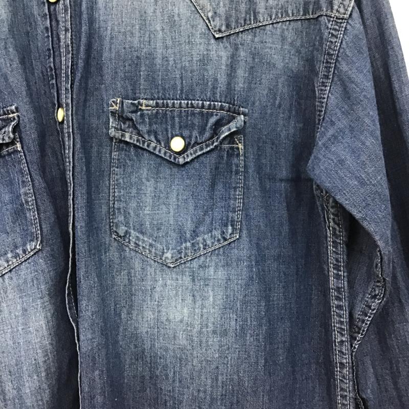 ニコアンド niko and... シャツ、ブラウス 長袖 無地 青 / ブルー / blue レディース USED 古着 中古 10160889