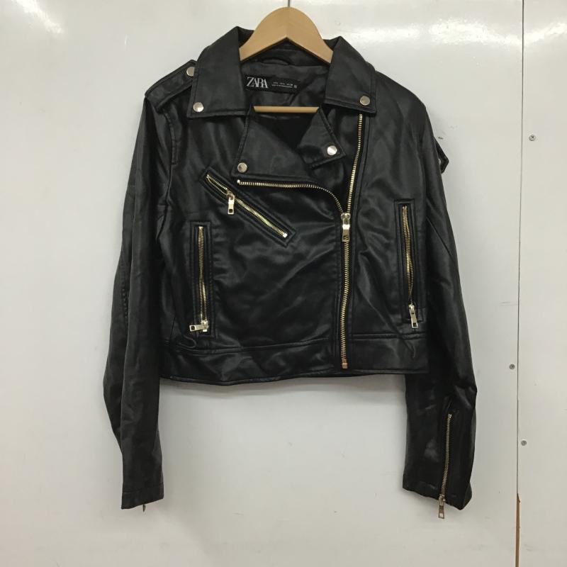 ザラ ZARA ジャケット、上着 ライダース L 無地 黒 / ブラック / black レディース USED 古着 中古 10160891