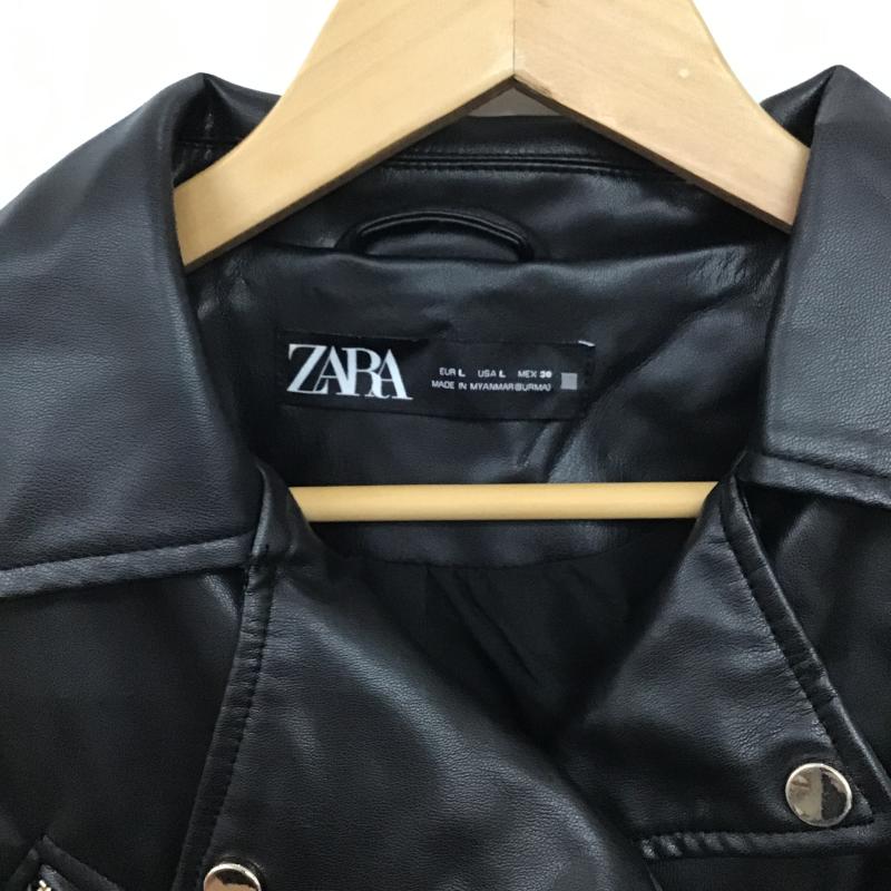 ザラ ZARA ジャケット、上着 ライダース L 無地 黒 / ブラック / black レディース USED 古着 中古 10160891