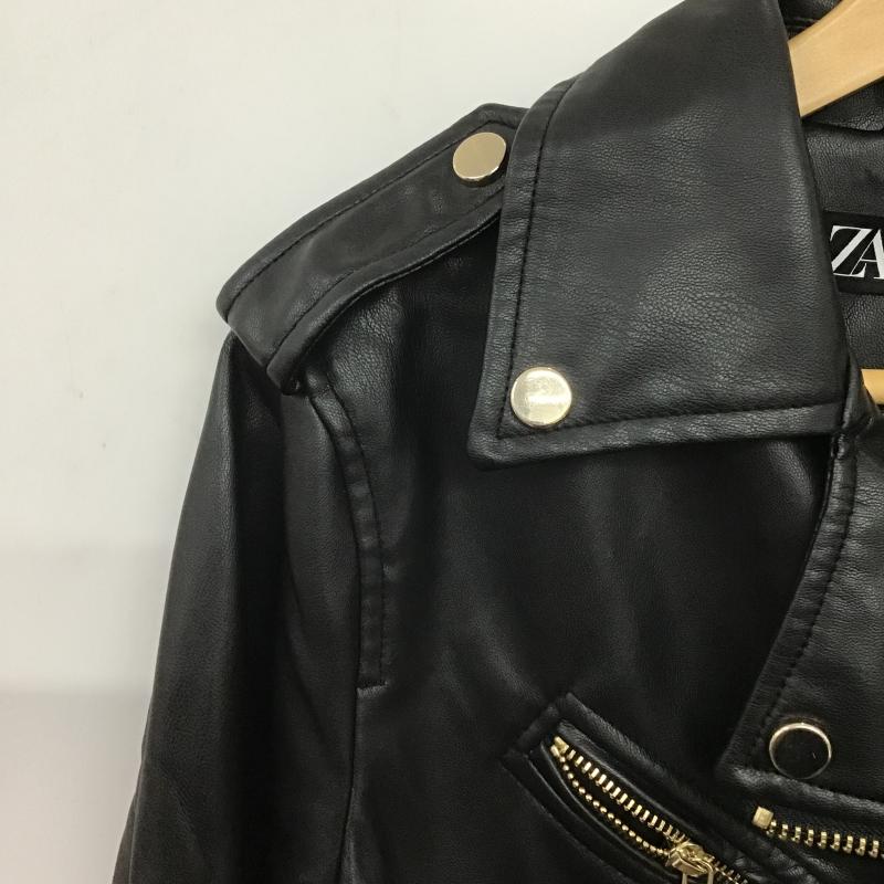 ザラ ZARA ジャケット、上着 ライダース L 無地 黒 / ブラック / black レディース USED 古着 中古 10160891