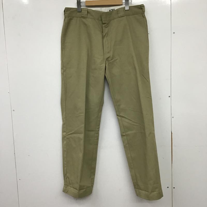 ディッキーズ Dickies パンツ ワークパンツ、ペインターパンツ ワイドパンツ カジュアルパンツ ワークパンツ 36 ロゴ、文字 ベージュ / ベージュ / beige メンズ USED 古着 中古 10160895