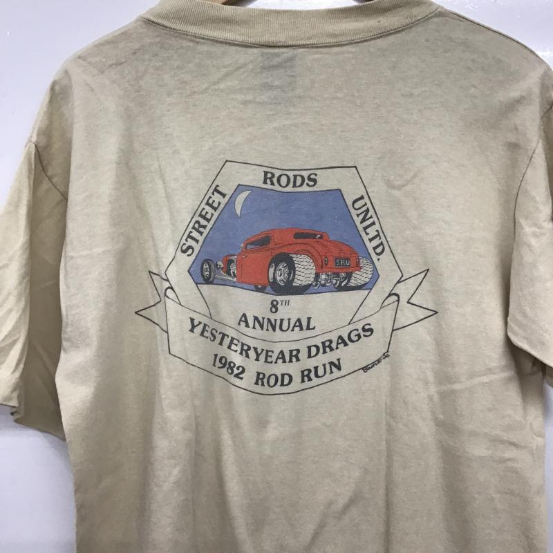 古着 USED Tシャツ 半袖 半袖カットソー プリントTシャツ クルーネックカットソー L プリント ベージュ / ベージュ / beige メンズ USED 古着 中古 10160897