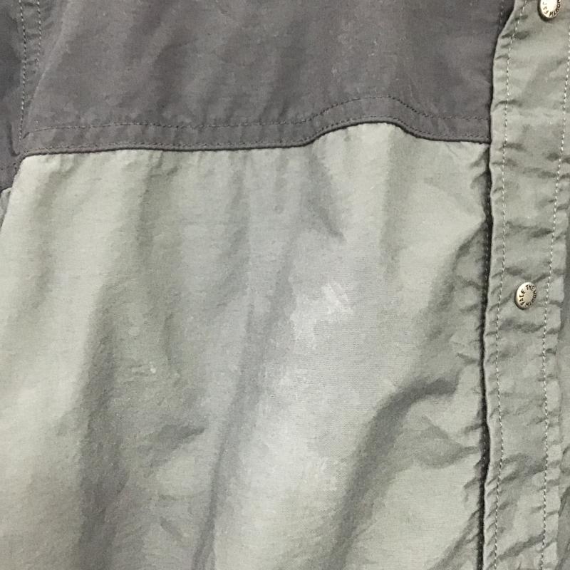 ザノースフェイス THE NORTH FACE シャツ、ブラウス 半袖 半袖シャツ プリントシャツ ポケットシャツ S ロゴ、文字 ダークグレー / ダークグレー / メンズ USED 古着 中古 10160899