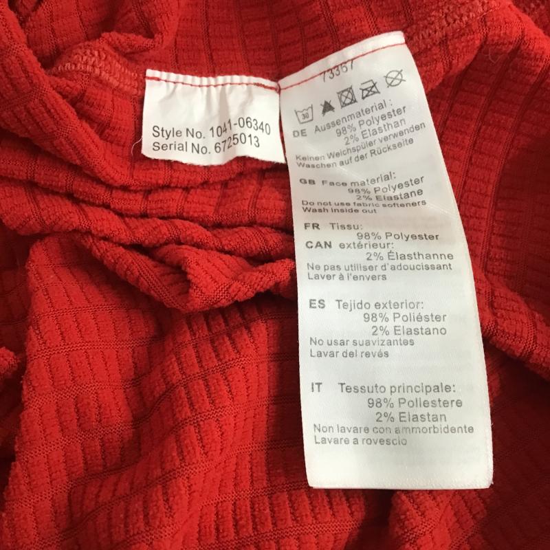 マムート Mammut カットソー 長袖 長袖カットソー プリントカットソー ジップアップネック L ロゴ、文字 赤 / レッド / red X 紺 / ネイビー / navy メンズ USED 古着 中古 10160900