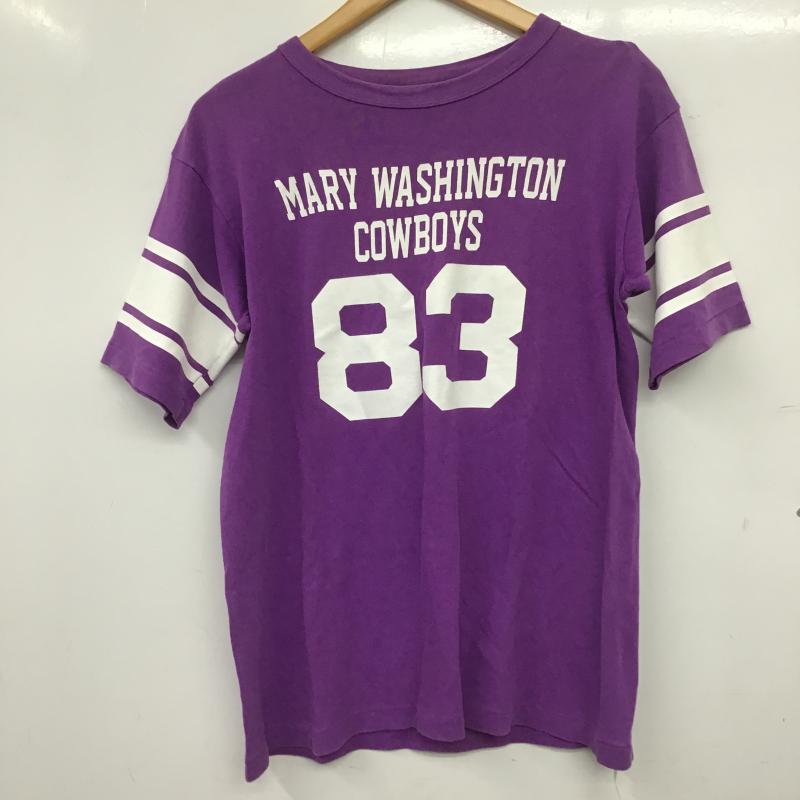 チャンピオン Champion Tシャツ 半袖 半袖カットソー プリントTシャツ クルーネックカットソー S ロゴ、文字 紫 / パープル / purple メンズ USED 古着 中古 10160901