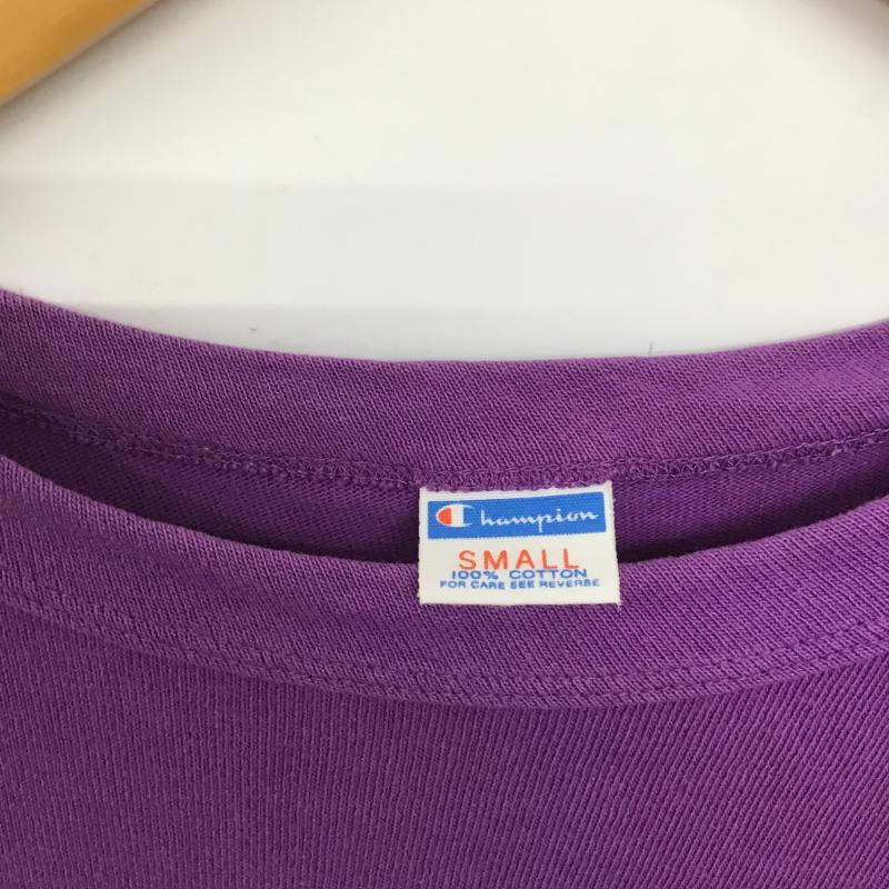 チャンピオン Champion Tシャツ 半袖 半袖カットソー プリントTシャツ クルーネックカットソー S ロゴ、文字 紫 / パープル / purple メンズ USED 古着 中古 10160901