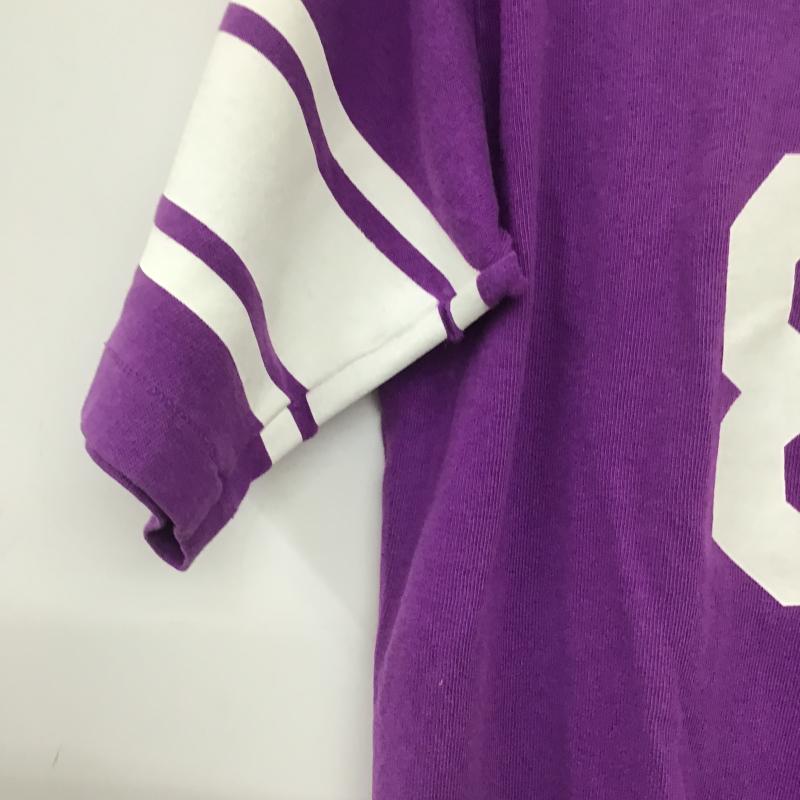 チャンピオン Champion Tシャツ 半袖 半袖カットソー プリントTシャツ クルーネックカットソー S ロゴ、文字 紫 / パープル / purple メンズ USED 古着 中古 10160901