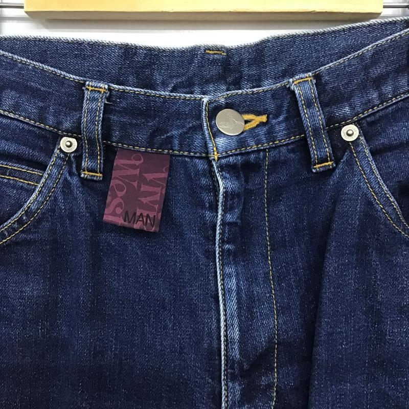 ヴィヴィアンウエストウッドマン Vivienne Westwood MAN パンツ デニム、ジーンズ デニムパンツ スリムパンツ カジュアルパンツ ストレッチパンツ 46インチ プリント インディゴ / インディゴ / Indigo メンズ USED 古着 中古 10160902
