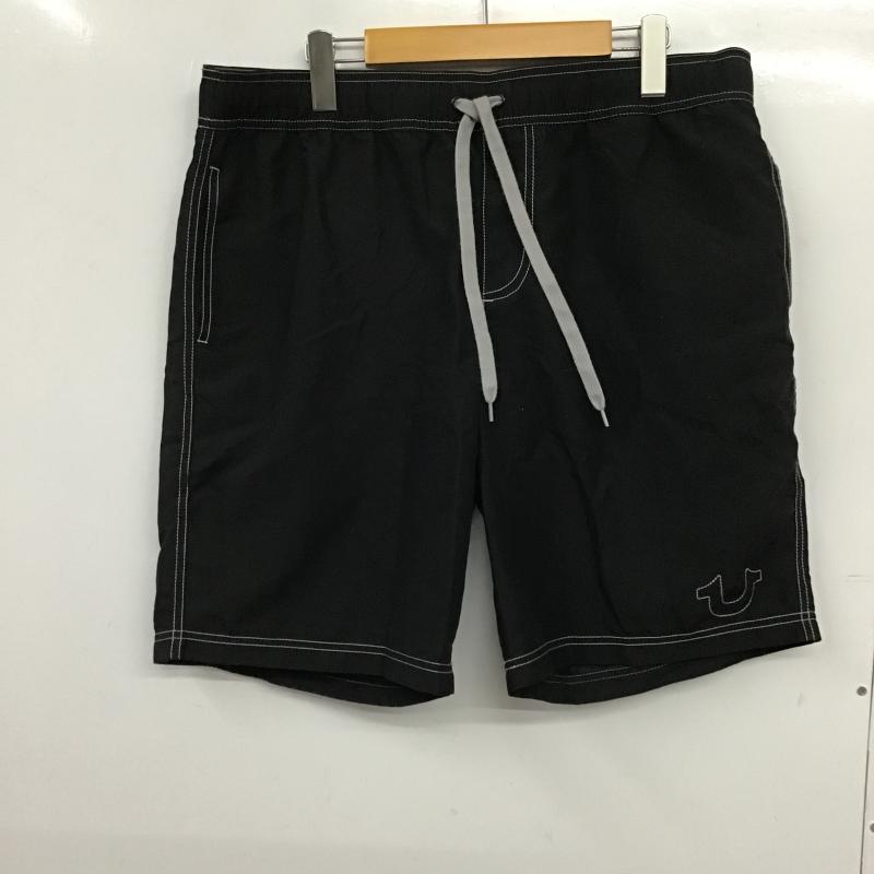 トゥルーレリジョン TRUE RELIGION パンツ ショートパンツ ショートパンツ ハーフパンツ カジュアルパンツ L ロゴ、文字 黒 / ブラック / black メンズ USED 古着 中古 10160905
