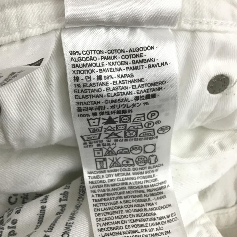 リーバイストラウスアンドコー Levi Strauss & co. パンツ デニム、ジーンズ デニムパンツ スリムパンツ カジュアルパンツ ストレッチパンツ 36 無地 白 / ホワイト / white メンズ USED 古着 中古 10160906