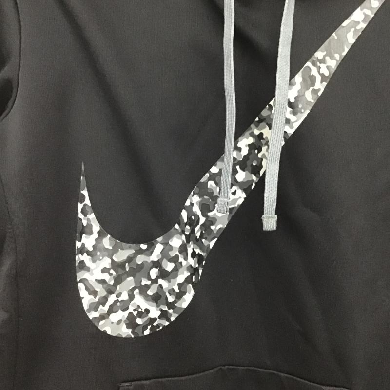 ナイキ NIKE パーカー 長袖 長袖パーカー プルオーバーパーカー スウェット L ロゴ、文字 黒 / ブラック / black メンズ USED 古着 中古 10160909