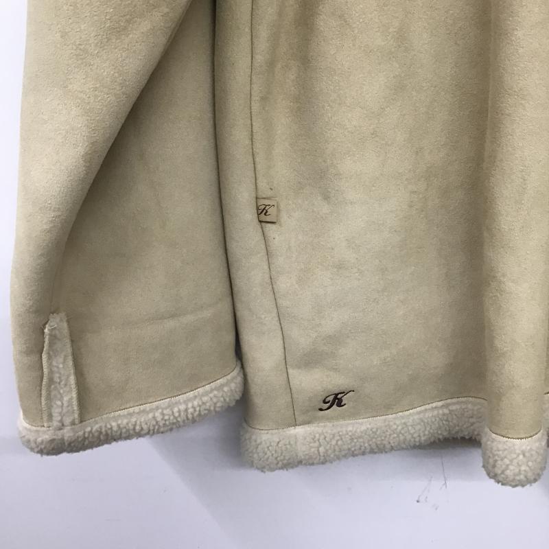 クライムデニム KRHYME DENIM ジャケット、上着 ジャンパー、ブルゾン ボアジャケット アウター フロントボタン XL ロゴ、文字 ベージュ / ベージュ / beige メンズ USED 古着 中古 10160911