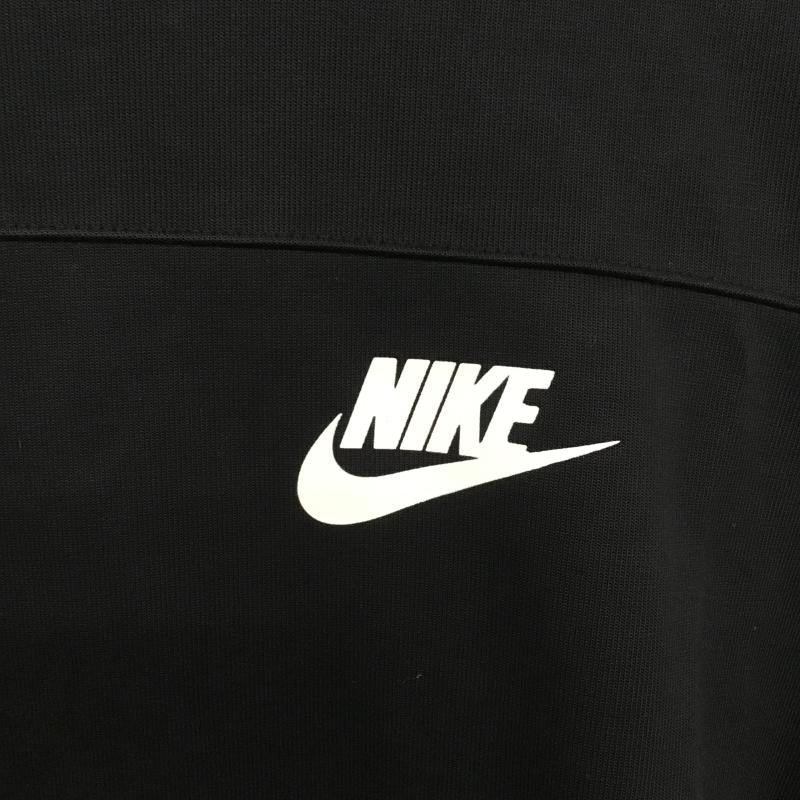 ナイキ NIKE カットソー 長袖 長袖カットソー プリントカットソー クルーネック M ロゴ、文字 白 / ホワイト / white X 黒 / ブラック / black メンズ USED 古着 中古 10160914
