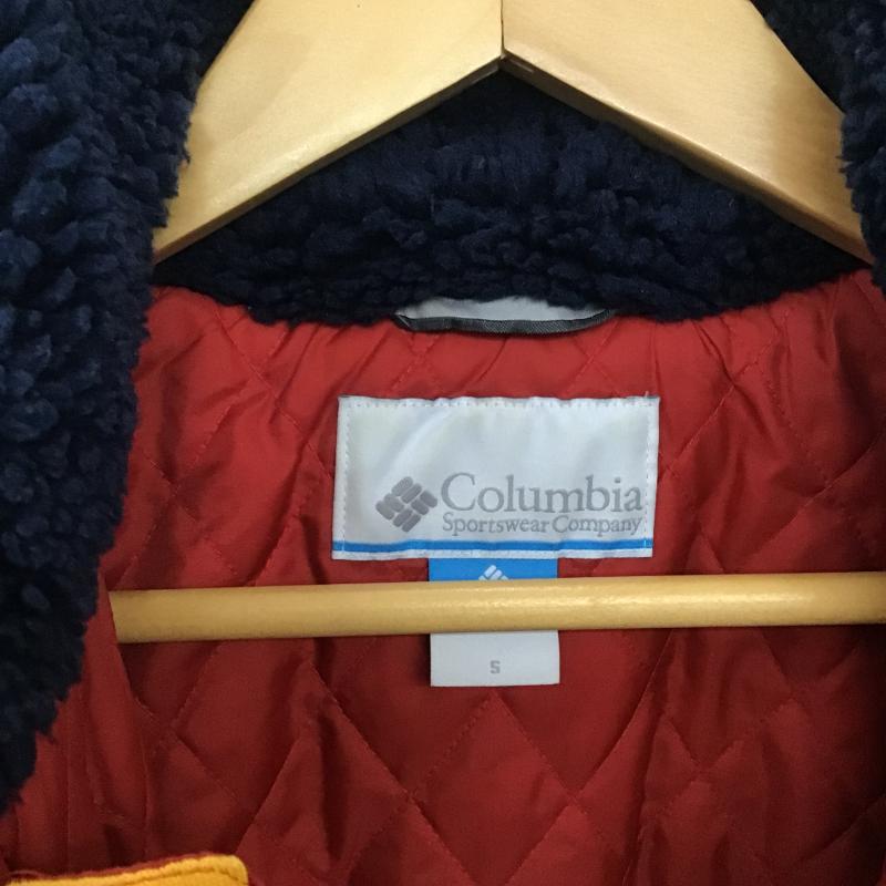 コロンビア Columbia ジャケット、上着 ジャンパー、ブルゾン ジップアップジャケット ボアジャケット アウター S ロゴ、文字 紺 / ネイビー / navy メンズ USED 古着 中古 10160917