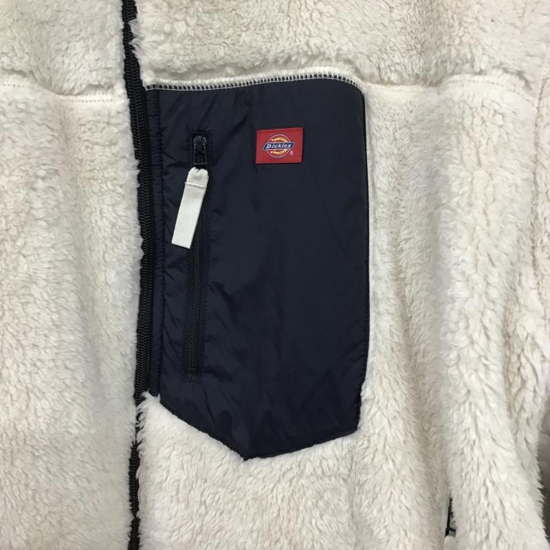ディッキーズ Dickies ジャケット、上着 ジャンパー、ブルゾン ジップアップジャケット フリースジャケット アウター L ロゴ、文字 アイボリー / アイボリー / メンズ USED 古着 中古 10160922