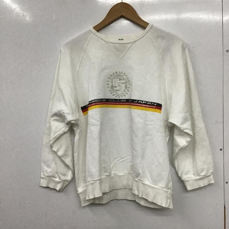 古着 USED トレーナー 長袖 長袖トレーナー スウェット クルーネック プルオーバー ロゴ、文字 白 / ホワイト / white メンズ USED 古着 中古 10160926