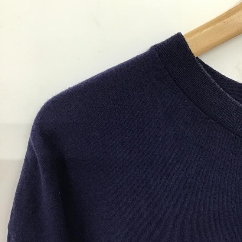 アディダス adidas Tシャツ 半袖 半袖カットソー プリントTシャツ クルーネックカットソー L ロゴ、文字 紺 / ネイビー / navy メンズ USED 古着 中古 10160929