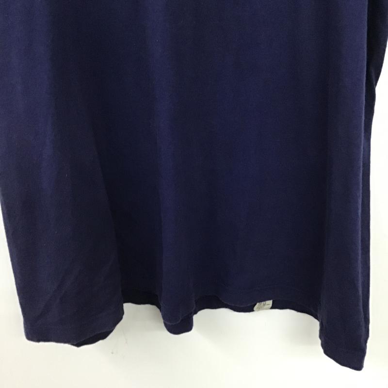 アディダス adidas Tシャツ 半袖 半袖カットソー プリントTシャツ クルーネックカットソー L ロゴ、文字 紺 / ネイビー / navy メンズ USED 古着 中古 10160929