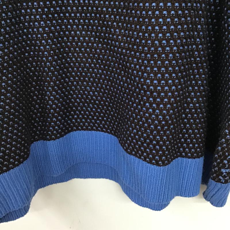 レイジブルー RAGEBLUE ニット、セーター 長袖 長袖ニットカットソー クルーネック セーター L 総柄 青 / ブルー / blue X 茶 / ブラウン / brown メンズ USED 古着 中古 10160935