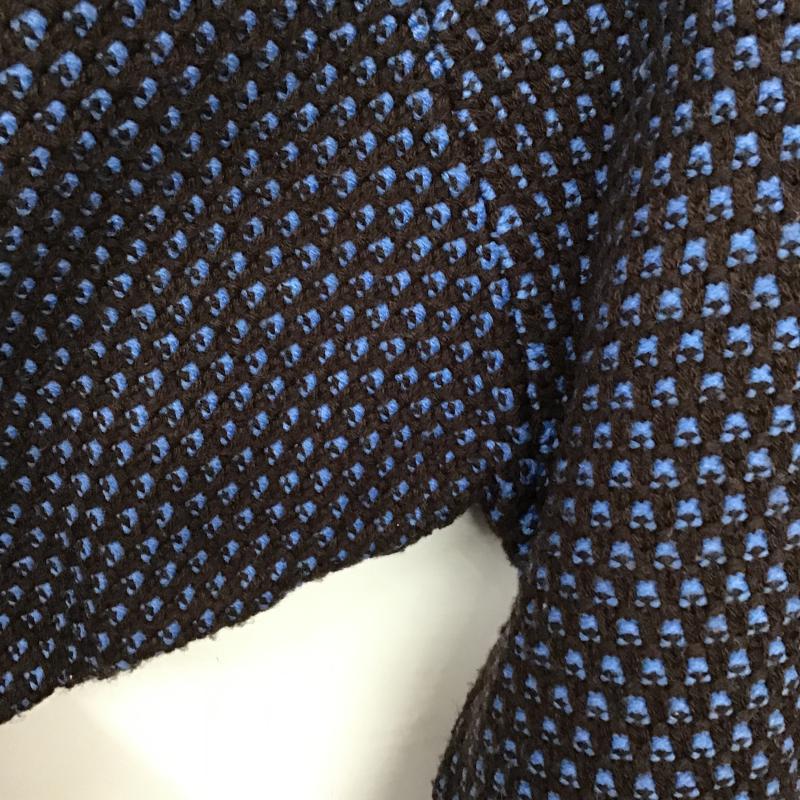 レイジブルー RAGEBLUE ニット、セーター 長袖 長袖ニットカットソー クルーネック セーター L 総柄 青 / ブルー / blue X 茶 / ブラウン / brown メンズ USED 古着 中古 10160935