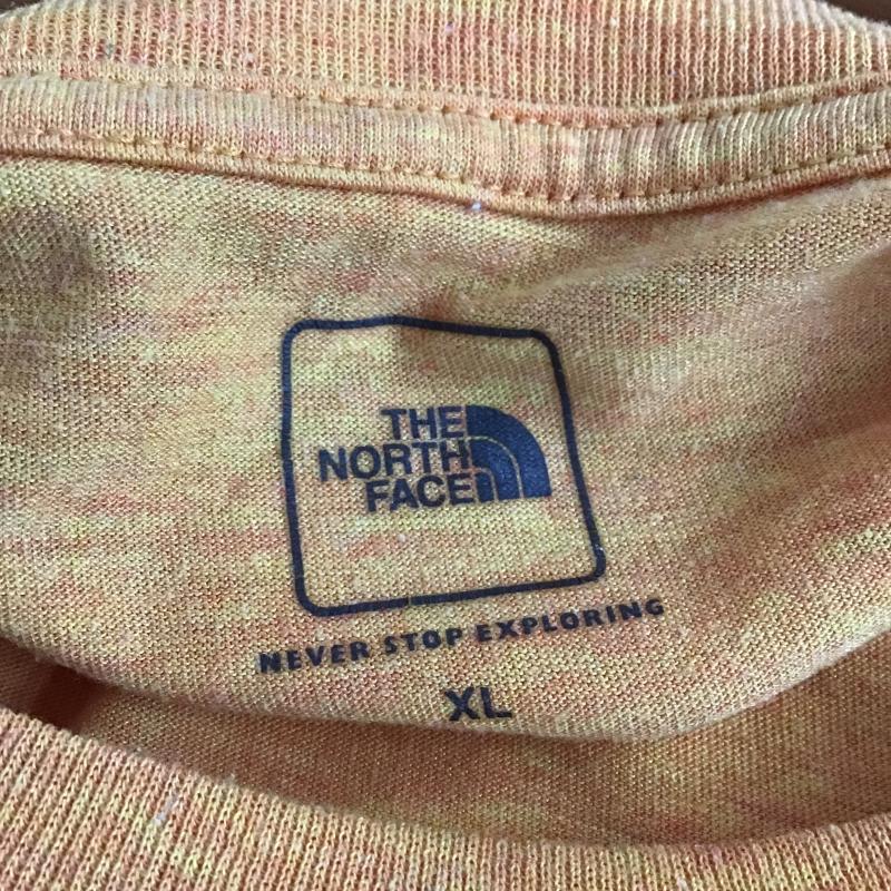 ザノースフェイス THE NORTH FACE Tシャツ 半袖 nt32060 半袖カットソー プリントTシャツ クルーネックカットソー XL ロゴ、文字 橙 / オレンジ / orange メンズ USED 古着 中古 10160938