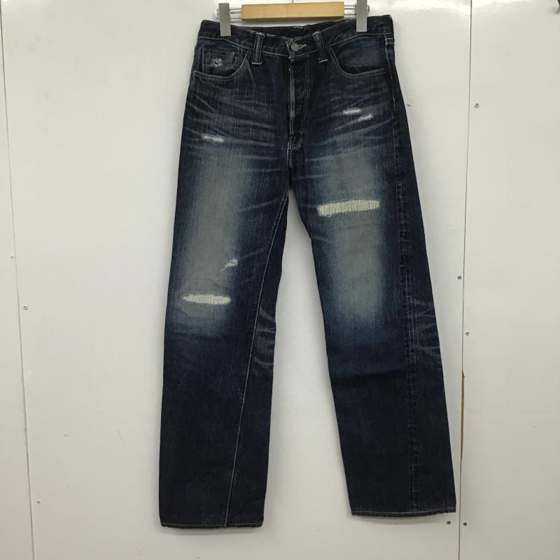 フラットヘッド The Flat Head パンツ デニム、ジーンズ デニムパンツ ワイドパンツ カジュアルパンツ 31インチ ダメージ加工 インディゴ / インディゴ / Indigo メンズ USED 古着 中古 10160941