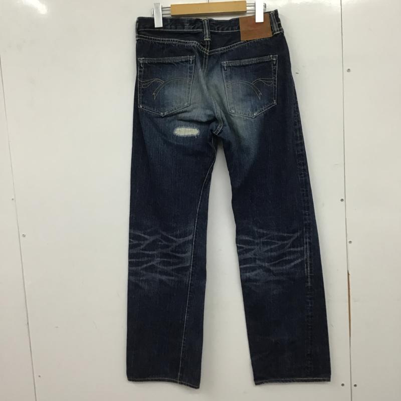 フラットヘッド The Flat Head パンツ デニム、ジーンズ デニムパンツ ワイドパンツ カジュアルパンツ 31インチ ダメージ加工 インディゴ / インディゴ / Indigo メンズ USED 古着 中古 10160941