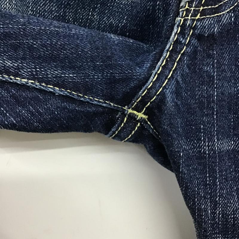 フラットヘッド The Flat Head パンツ デニム、ジーンズ デニムパンツ ワイドパンツ カジュアルパンツ 31インチ ダメージ加工 インディゴ / インディゴ / Indigo メンズ USED 古着 中古 10160941