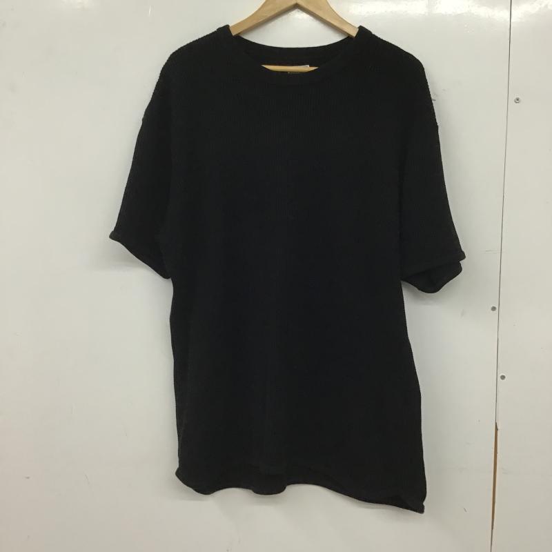 古着 USED Tシャツ 半袖 半袖カットソー ワッフルTシャツ クルーネックカットソー 38 無地 黒 / ブラック / black メンズ USED 古着 中古 10160948