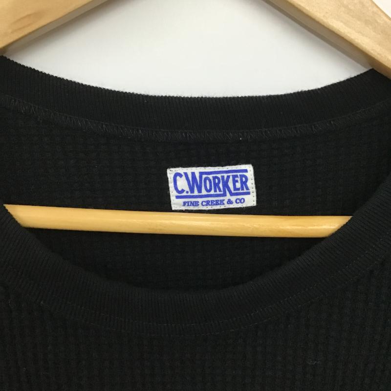 古着 USED Tシャツ 半袖 半袖カットソー ワッフルTシャツ クルーネックカットソー 38 無地 黒 / ブラック / black メンズ USED 古着 中古 10160948
